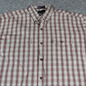Lucchese 1883 Plaid Western Long Sleeve Button Down Shirt Mens XL Red White